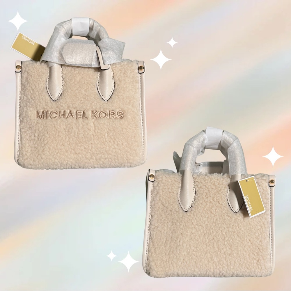 BNWT Michael Kors Mirella Extra-Small Sherpa Crossbody Bag